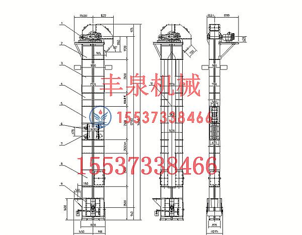 TH500环链斗式提升机图纸