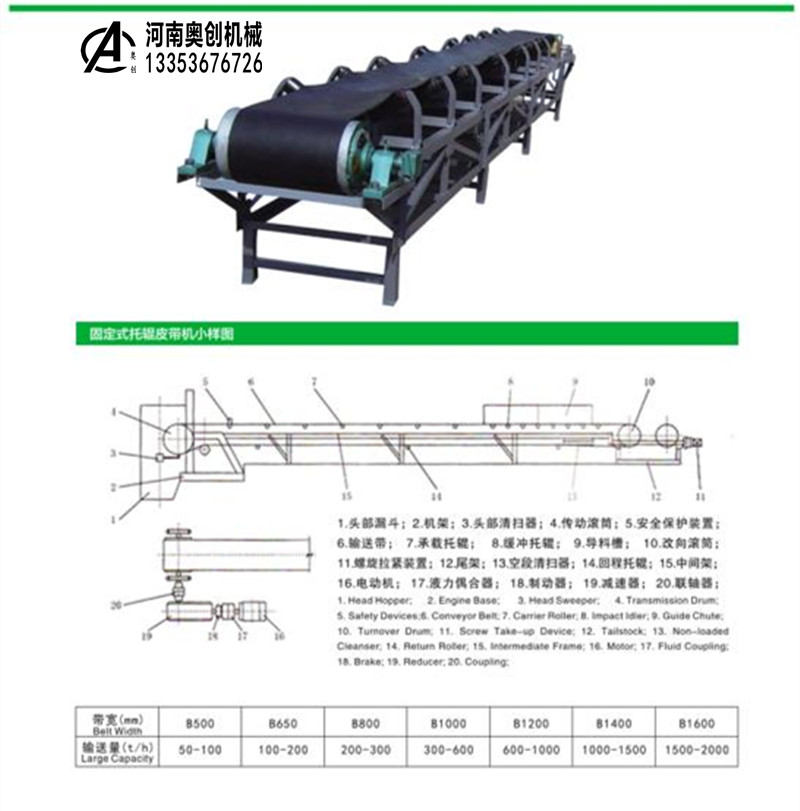 拖辊带式输送机