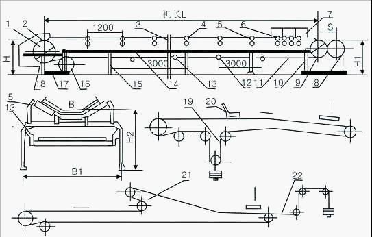 拖辊带式输送机