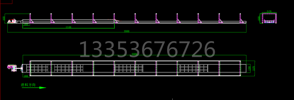 多规格吊挂式平面往复筛结构 多规格吊挂式平面往复筛结构